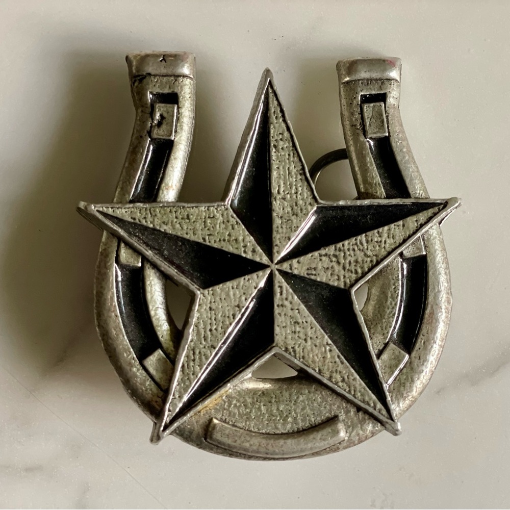 Horseshoe with Star belt buckle